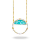 Doves Amazon Breeze 18k Yellow Gold Gemstone Necklace - N8704AZ photo