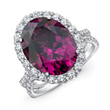 Uneek Oval Rhodolite Engagement Ring - LVS1068OVRHO photo