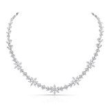 Uneek Marquise and Round Diamond Floral and Foliate Necklace - LVNM01 photo
