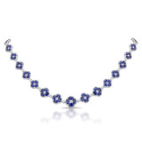 Uneek Blue Sapphire Diamond Necklace - LVNLG3071S photo