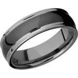 Lashbrook Black Tungsten 7mm Men's Wedding Band - CT07HR147+POLISH photo