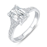 Uneek Signature Emerald Cut Diamond Engagement - R063EMU photo