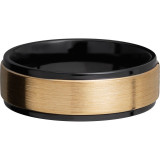 Lashbrook Black & Yellow Zirconium 7mm Men's Wedding Band - Z7FGE15C_14KY+SATIN_POLISH photo3