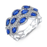 Uneek Blue Sapphire and Diamond Fashion Ring - LVBLG9347S photo