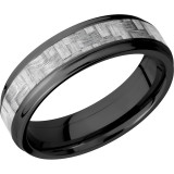 Lashbrook Black Zirconium 6mm Men's Wedding Band - ZC6FGE13_SILVERCF+POLISH photo