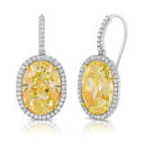 Uneek Oval Yellow Diamond Earrings - LVE925 photo