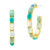 Freida Rothman Oval Stone Hoop Earring - CTYME10-14K photo