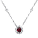 Uneek Oval Ruby Diamond Pendant - LVN1015OVRU photo