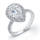 Uneek 4-Carat Pear-Shaped Diamond Halo Engagement Ring - LVS724 photo