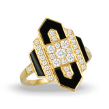 Doves Gatsby 18k Yellow Gold Diamond Ring - R9022BO photo