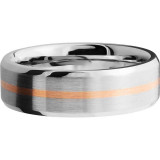 Lashbrook Rose & White Cobalt Chrome Men's Wedding Band - CC7B11(NS)/14KR+SATIN_POLISH photo3