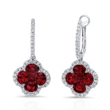 Uneek Ruby Diamond Earrings - LVELG2894R photo