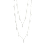 Freida Rothman Radiance 60" Droplet Station Necklace In Silver - RNPZN06-60 photo