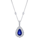 Uneek Pear Blue Sapphire Pendant - LVPRI7891S photo