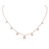 Uneek Cascade Collection Seven-Cluster Dangle Necklace - LVNNR7828R photo