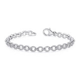 Uneek Pave Chain Link Bracelet with Ovoid Links - LVBR04 photo