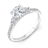Uneek Round Timeless Diamond Engagement Ring - R014U photo