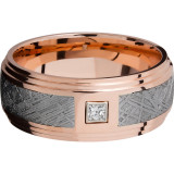 Lashbrook 14k Rose Gold Meteorite 9mm Men's Wedding Band - 14KR9F2S14.5SEG_METEORITEDIAPRN.10B+POLISH photo3