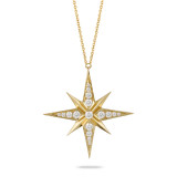 Doves Celestia 18k Yellow Gold Diamond Necklace - N9946 photo