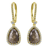 Meira T 18k Yellow Gold Rough Diamond Drop Earrings photo