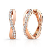 Uneek Hoop Diamond Earrings - LVEW691R photo