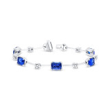 Uneek Precious Cushion Blue Sapphire Bracelet - LBR202CU photo