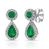 Uneek Emerald Diamond Earrings - LVEMT1770E photo