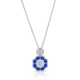 Uneek Blue Sapphire and Diamond Pendant - LVPLG3387S photo