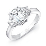 Uneek Three Stone Emerald Cut Diamond Engagement Ring- - LVS956 photo