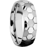 Lashbrook Cobalt Chrome 7mm Men's Wedding Band - CC7D_LCVSOCCER+BEAD_POLISH photo2