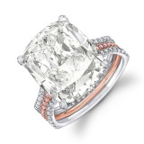 Uneek Cushion Cut Diamond Engagement Ring - LVS1066 photo