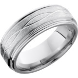 Lashbrook Cobalt Chrome 8mm Men's Wedding Band - CC8REFINF+STONE_POLISH photo