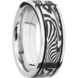 Lashbrook Black & White Cobalt Chrome 8mm Men's Wedding Band - CCPF8F15_SUNSET_MGA+ACID_POLISH photo2