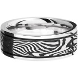 Lashbrook Black & White Cobalt Chrome 8mm Men's Wedding Band - CCPF8F15_SUNSET_MGA+ACID_POLISH photo3