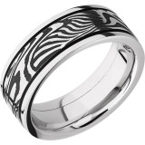 Lashbrook Black & White Cobalt Chrome 8mm Men's Wedding Band - CCPF8F15_SUNSET_MGA+ACID_POLISH photo