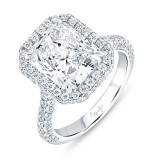 Uneek Signature Diamond Engagement Ring - R072RAD photo