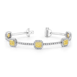 Uneek Princess-Cut Fancy Yellow Diamond Bracelet - LBR105 photo