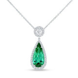 Uneek Green Tourmaline Anniversary Diamond Pendant - PN009INTOURU photo