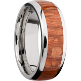 Lashbrook Titanium Hardwood 8mm Men's Wedding Band - HW8D15_LEOPARD+POLISH photo2