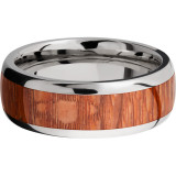 Lashbrook Titanium Hardwood 8mm Men's Wedding Band - HW8D15_LEOPARD+POLISH photo3