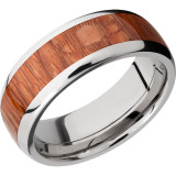 Lashbrook Titanium Hardwood 8mm Men's Wedding Band - HW8D15_LEOPARD+POLISH photo