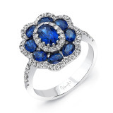 Uneek Blue Sapphire Diamond Fashion Ring - LVRMT0283S photo
