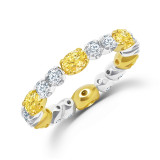 Uneek Yellow Diamond Eternity Band - LVBE167OVFY3RD photo