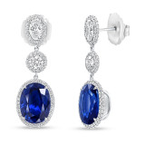 Uneek Precious Oval Blue Sapphire Earrings - ER4008OVBSU photo