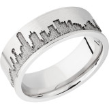 Lashbrook Cobalt Chrome 8mm Men's Wedding Band - CC8F_LCVDALLASSKYLINE+SAND_SATIN photo