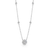 Uneek Shared Prong Diamond Necklace - NEK132 photo