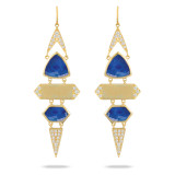 Doves Royal Lapis 18k Yellow Gold Gemstone Earrings - E7640LP-1 photo