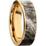 Lashbrook 14k Yellow Gold 7mm Men's Wedding Band - 14KY7F16_MOCTREESTAND+POLISH photo2