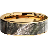 Lashbrook 14k Yellow Gold 7mm Men's Wedding Band - 14KY7F16_MOCTREESTAND+POLISH photo3