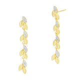Freida Rothman Sparkling Petals Linear Earrings - AHPYZE16-14K photo